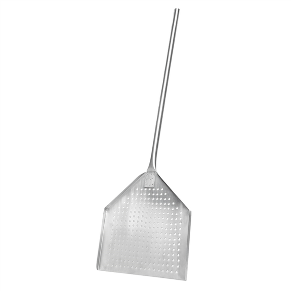 Pelle à Pizza Perforée 30,5 Cm HOMURY Avec Poignée Amovible - Aluminium Anodisé Pour Four Maison