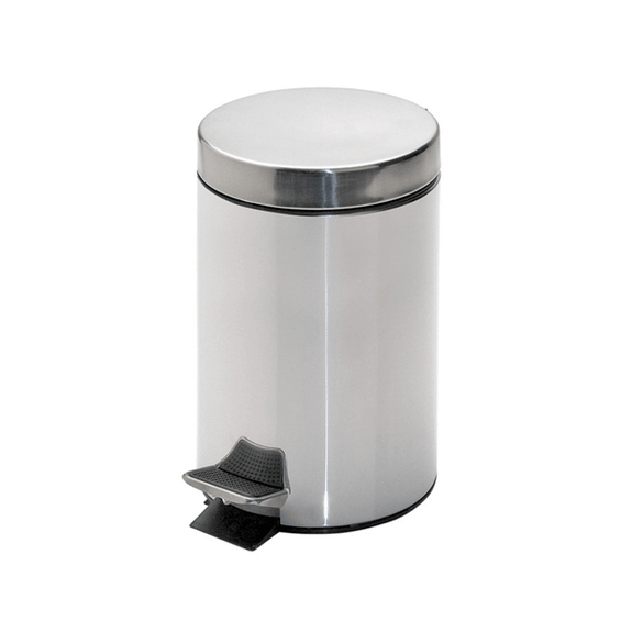 Poubelle à pédale en inox avec réceptacle intérieur 3 L - Inox