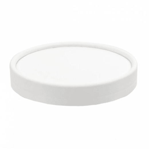 Couvercle en carton BLANC pour pot à glace 240 ml - pack de 50 unités