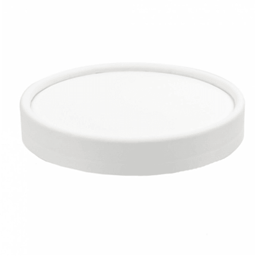 Couvercle en carton BLANC pour pot à glace 300 ml - pack de 50 unités