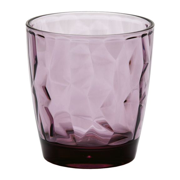 Verre effet relief lavande en polycarbonate 305 ml - paquet de 12 unités