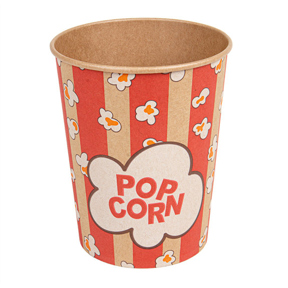 Pot à pop-corn en kraft naturel 960 ml - carton de 500 unités