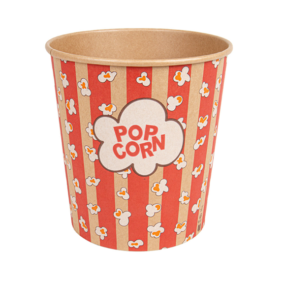 Pot à pop-corn en kraft naturel 3900 ml - carton de 150 unités