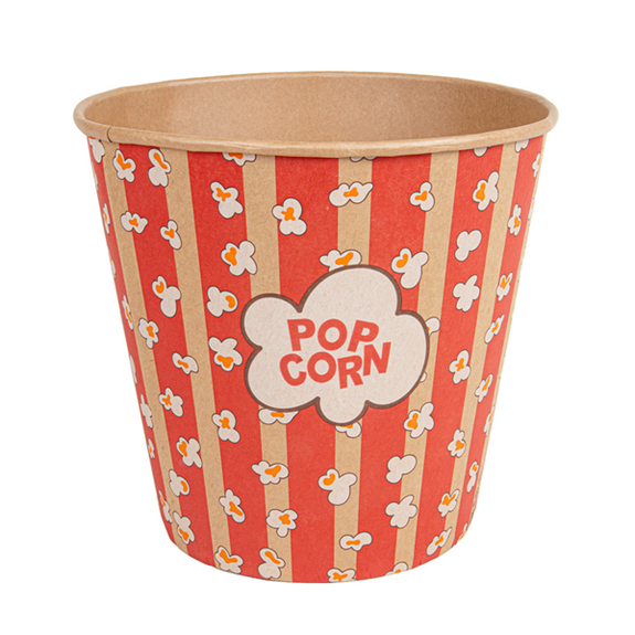 Pot à pop-corn en kraft naturel 5100 ml - carton de 100 unités