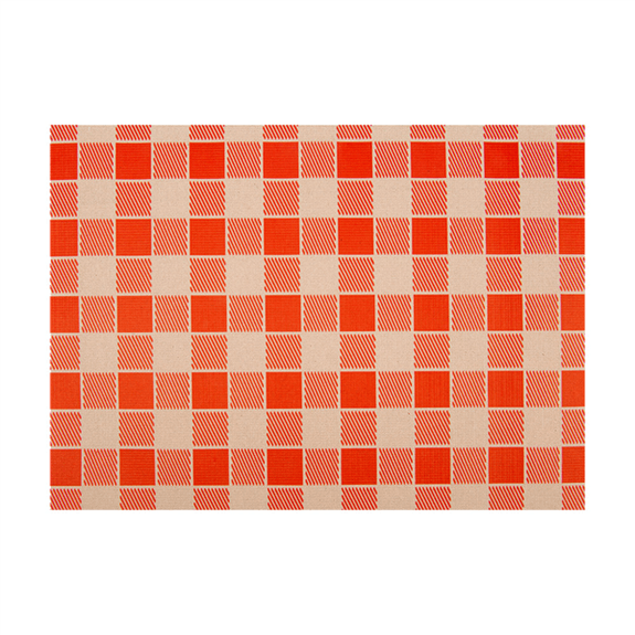 Set de table 31x43cm VICHY ROUGE recyclé - Carton de 1000 unités