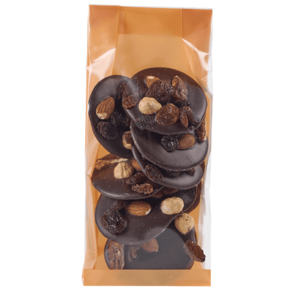 Sachet SOS fond PP Orange Pastel 80 + 40 x 200 mm - carton de 1000 unités