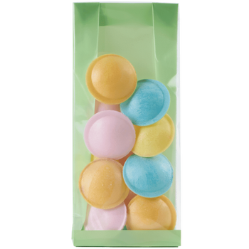 Sachet SOS fond PP Vert Pastel 90 + 45 x 240 mm - carton de 1000 unités