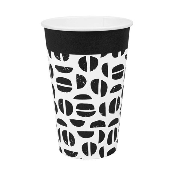 Gobelet en carton GRAINS DE CAFE 48 cl pour  boissons chaudes et froides - carton de 1000 unités