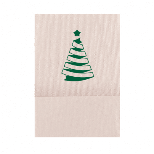 Mini serviette recyclé 1 pli 17x17 cm Christmas - Pack de 200 unités