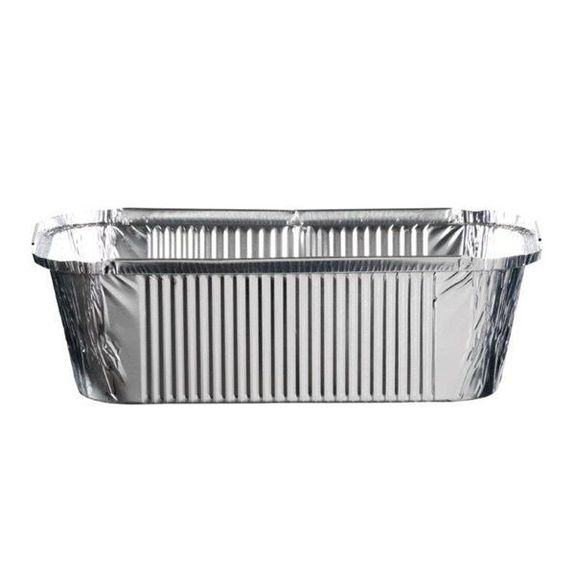 Barquette en aluminium bord droit - 1000 cc - 21.8x11.4x6(h)cm - 1000 unités