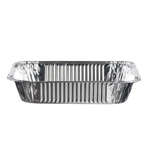 Plat en aluminium Gastro GN 1/2 - 2400 cc - 32.2x26.2x4(h)cm - 100 unités