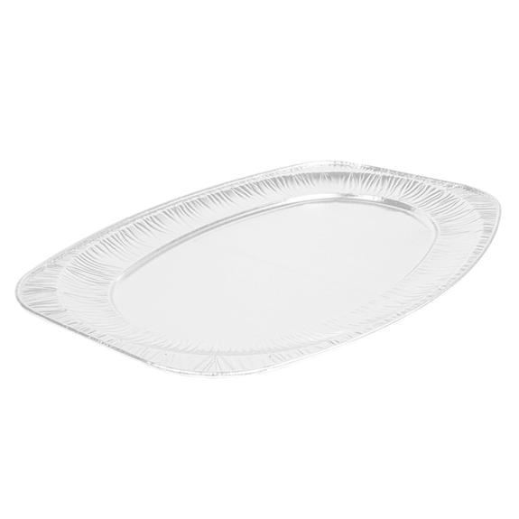 Plateau ovale en aluminium - 2150 cc - 54.3x36.4x2.2(h)cm - Carton de 100 unités