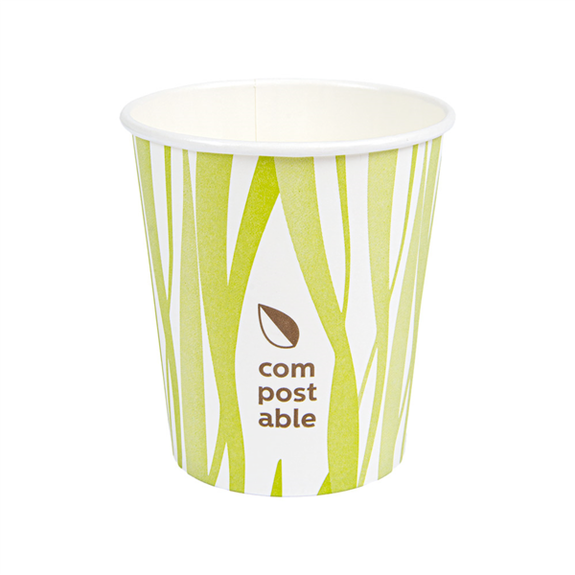 Gobelet en carton compostable grass 18 cl pour boissons chaudes et froides - carton de 1000 unités