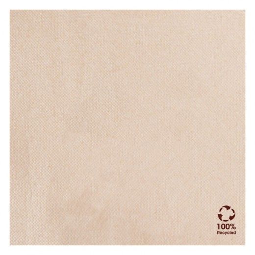 Serviette Double Point® 33x33cm Beige FEEL GREEN - Paquet de 50 unités