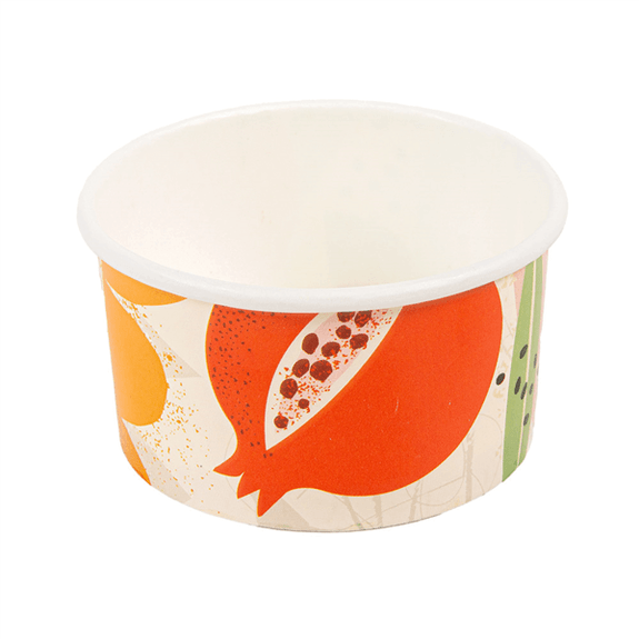 Pot à glace en carton TROPICAL 90 ml - paquet de 50 unités