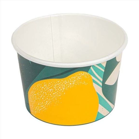 Pot à glace en carton TROPICAL 120 ml - paquet de 50 unités