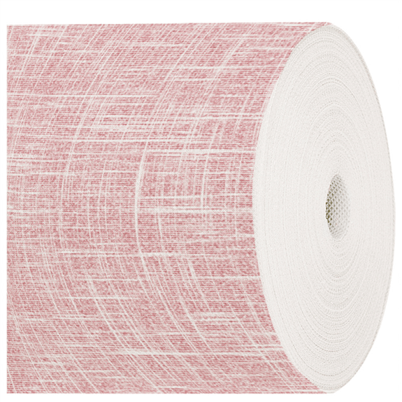 Chemin de table Spunbond Texture imprimée BORDEAUX - carton de 6 rouleaux de 48 m prédécoupés en segments de 40 x 120 cm