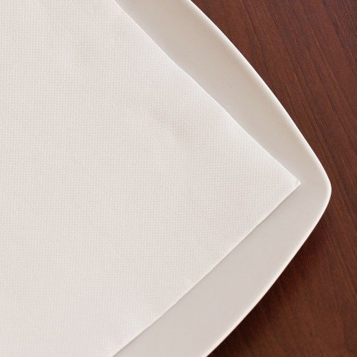 Serviette Double Point® 39x39cm BLANCHE - Paquet de 50 unités