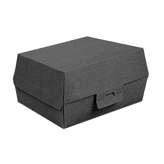 Lunch Box en carton nano-micro Noire 22x13.5x9 cm - carton de 300 unités