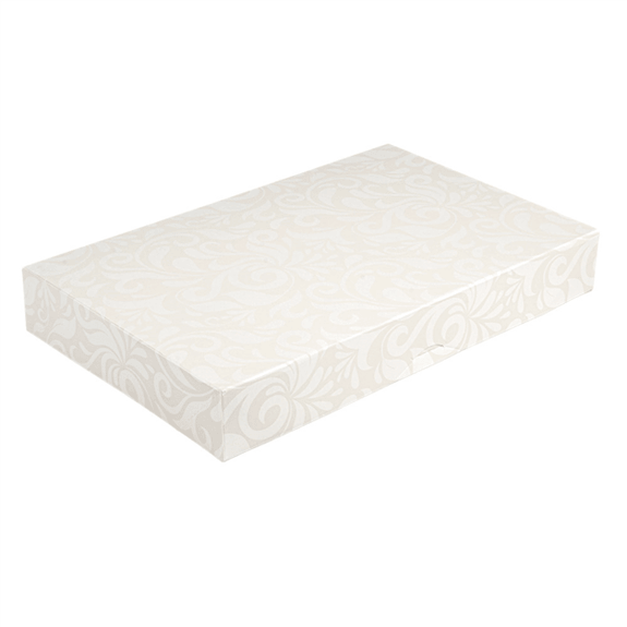 Boîte de transport Damassé pour plateau type traiteur 28 x 42 x 6 cm - carton de 100 unités
