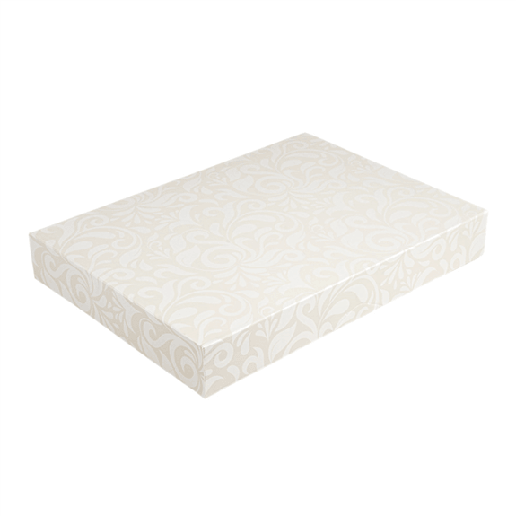 Boîte de transport Damassé pour plateau type traiteur 32 x 42 x 6 cm - carton de 100 unités