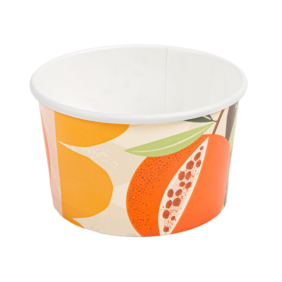 Pot à glace en carton TROPICAL 240 ml - paquet de 50 unités