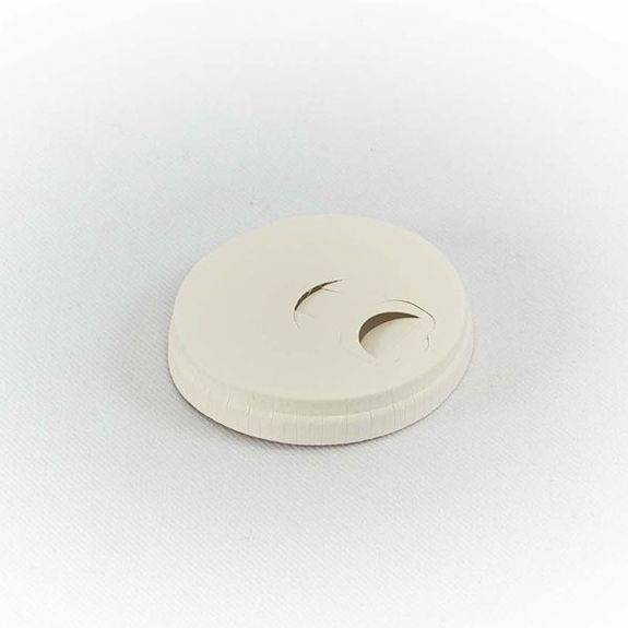 Couvercle BLANC en carton pour gobelet 12 cl - paquet de 50 unités