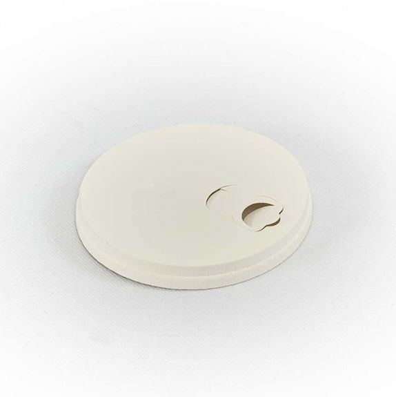 Couvercle BLANC en carton pour gobelet 36 et 48 cl - paquet de 50 unités