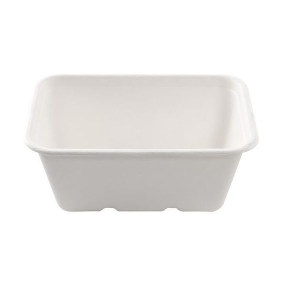 Bac rectangulaire pour glaces en Bagasse 1000 ml - pack de 50 unités