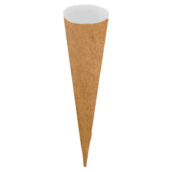 Cône en papier pour cornet à glace modèle kraft 15.2 cm x 14° - carton de 2000 unités