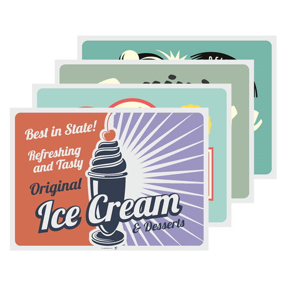 Set de table 31x43 cm VINTAGE GLACES ET DESSERTS - Carton de 2000 unités