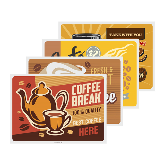 Set de table 31x43 cm VINTAGE COFFEE SHOP - Carton de 2000 unités