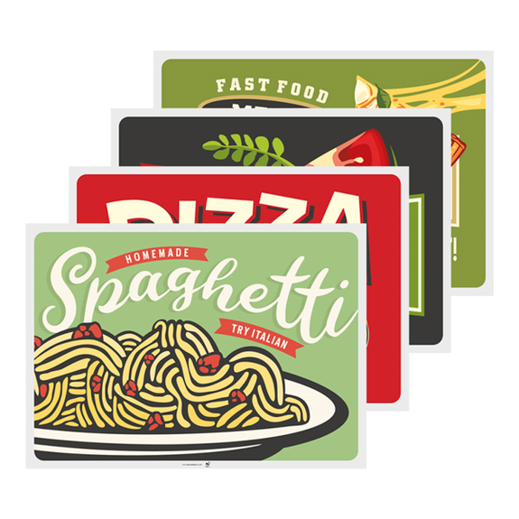 Set de table 31x43 cm VINTAGE PIZZERIA - Carton de 2000 unités