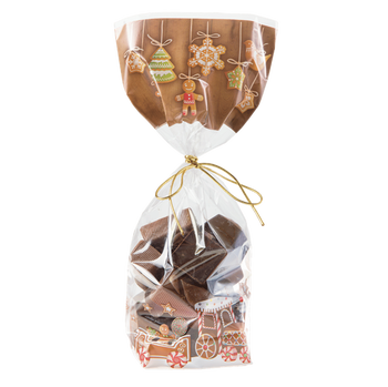 Sachet avec fond carton PETIT TRAIN PAIN D'EPICES 140 x 305 mm - carton de 1000 unités