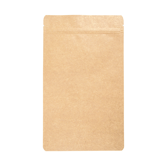 Sachet kraft DOYPACK 750 ml avec zip et intérieur aluminium 16 + 4 x 27 cm - paquet de 50 unités