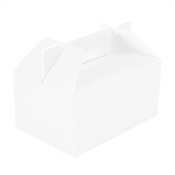 Boite blanche en carton pour vente à emporter ThePack 24.5 x 13.5 x 12 cm - carton de 100 unités