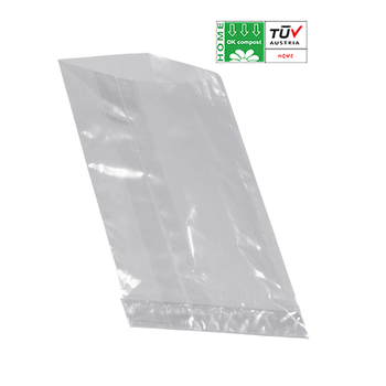 Sachet plat compostable 60 x 115 mm - pack de 100 unités