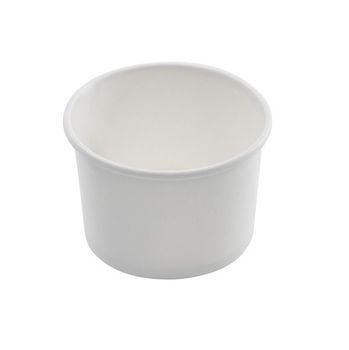Pot à glace en carton neutre BLANC 90 ml - paquet de 50 unités