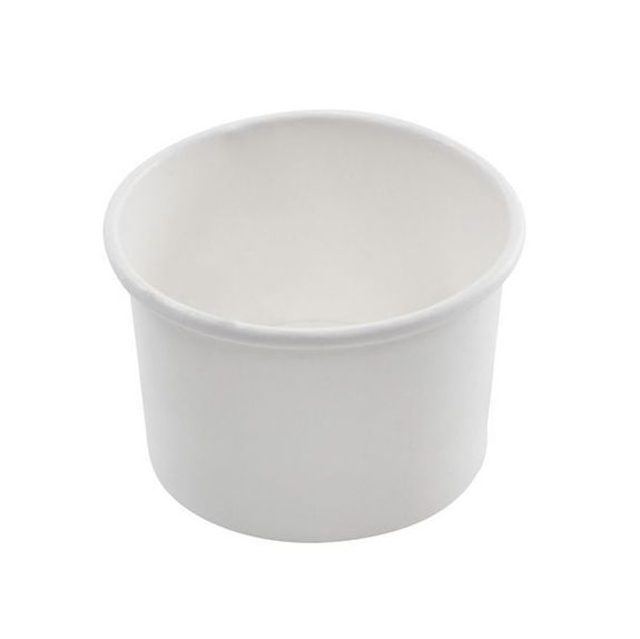 Pot à glace en carton neutre BLANC 120 ml - paquet de 50 unités