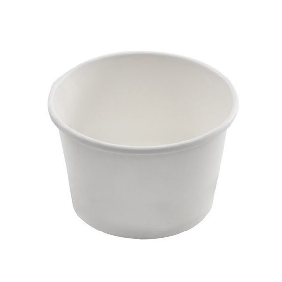 Pot à glace en carton neutre BLANC 240 ml - paquet de 50 unités