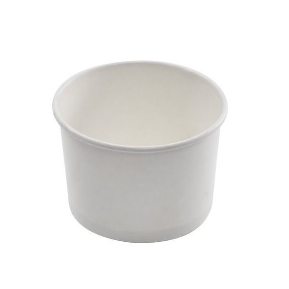 Pot à glace en carton neutre BLANC 360 ml - paquet de 50 unités