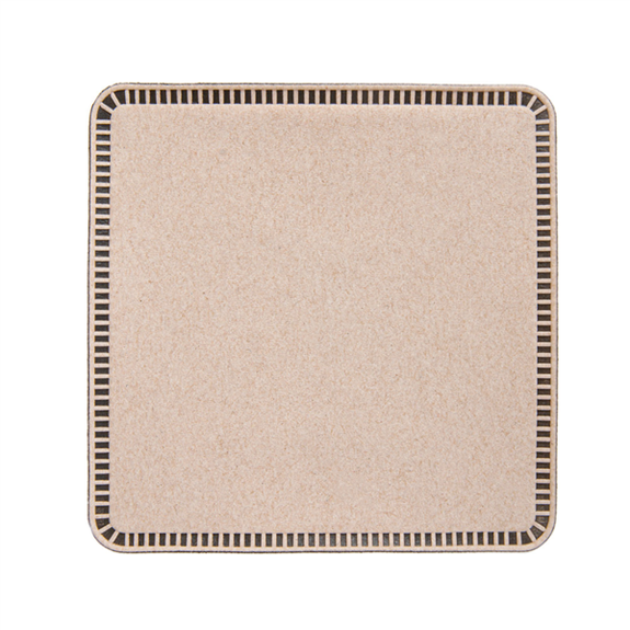 Dessous de verre neutre marron en tissue 9 cm - carton de 3000 unités