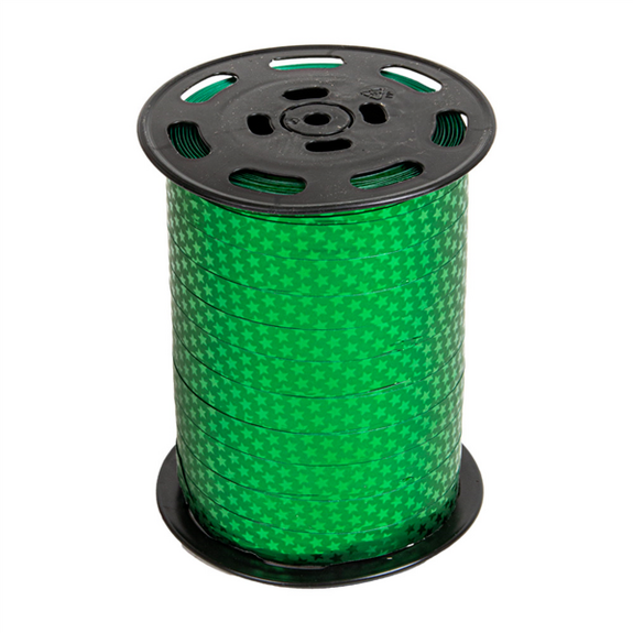 Bolduc miroir STARS VERT 10 mm x 225 m - Vendu à l'unité