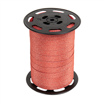 Bolduc pailleté GLITTER ROUGE 10 mm x 100 m - Vendu à l'unité