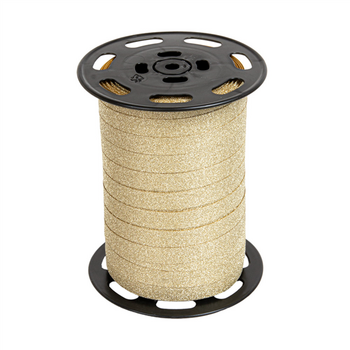 Bolduc pailleté GLITTER OR 10 mm x 100 m - Vendu à l'unité