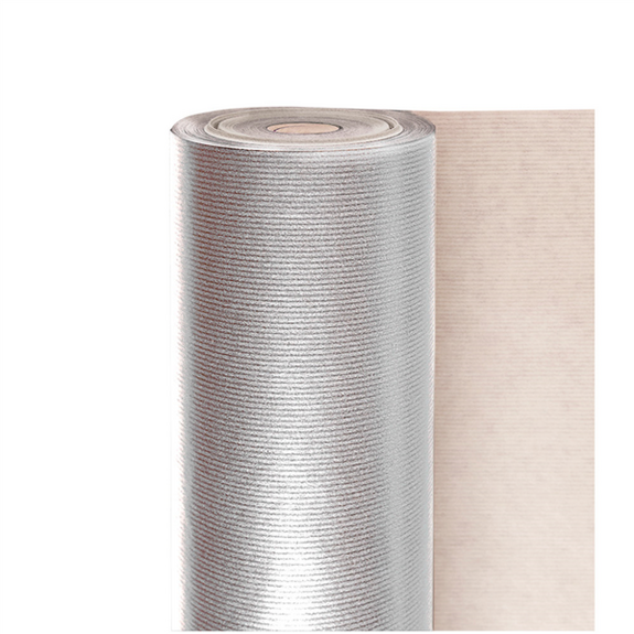 Rouleau papier emballage 0.7x100m Argent - Kraft 60g/m2