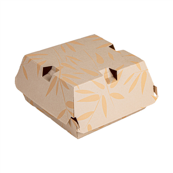 Coque burger en carton nano-micro FEEL GREEN 14,7x14x7 cm - carton de 500 unités