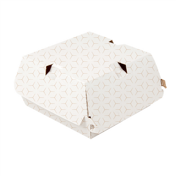 Coque burger en carton nano-micro CUBE 14,7x14x7 cm - carton de 500 unités