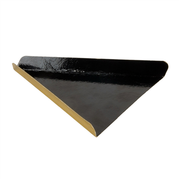 Base à pâtisserie triangulaire plié double face OR et NOIR 12x15 x 15 cm +1.5 cm - carton de 200 unités