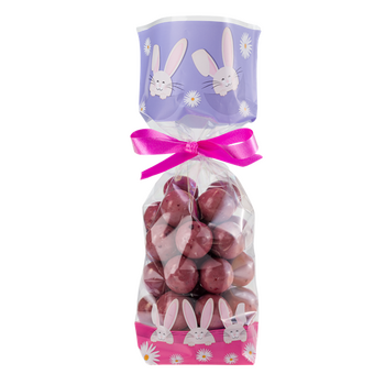 Sachet avec fond PP JOYEUX LAPINS 100 x 220 mm - carton de 1000 unités